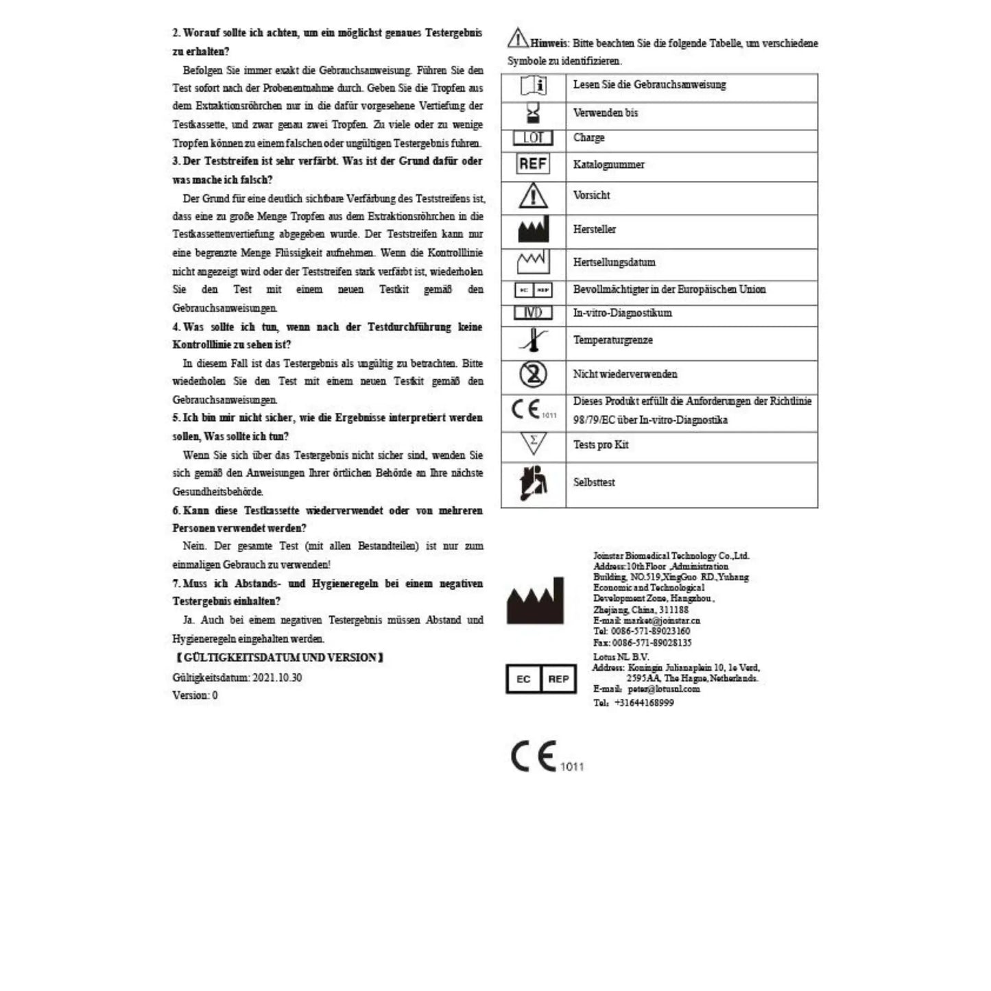 Joinstar Biomedical - COVID-19 Antigen Selbsttest (5er Set) Joinstar Biomedical Technology Co. Ltd.